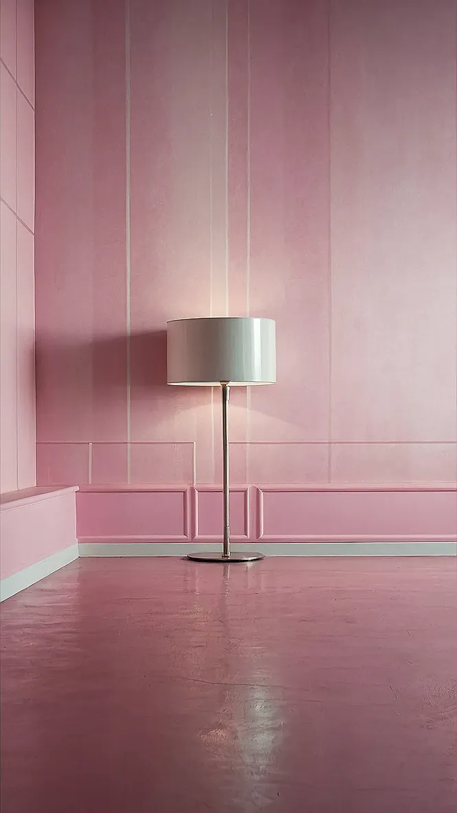 Pink Perfection: A Lamp's Solo Act