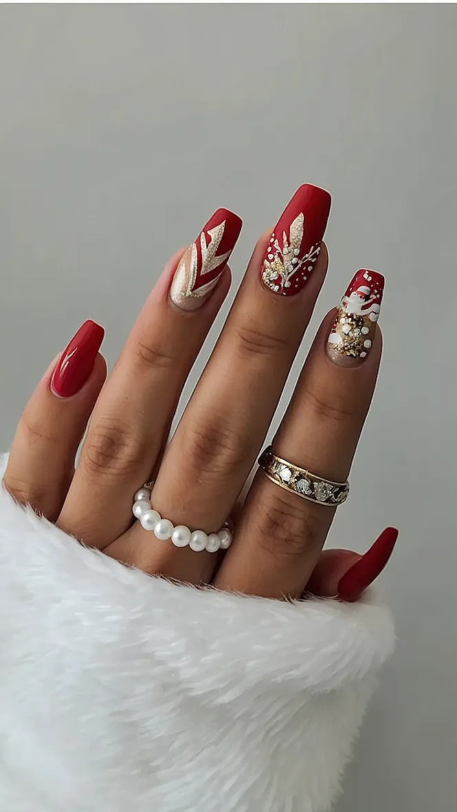 Glittery Holiday Nails