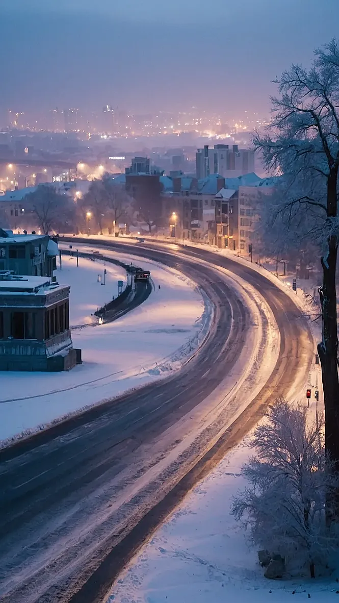 Tram Tracks in the Snow