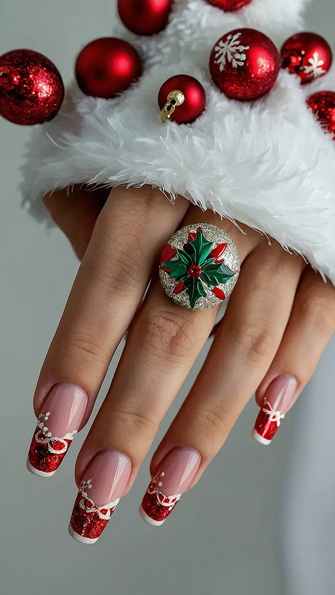 Elegant Christmas Manicure