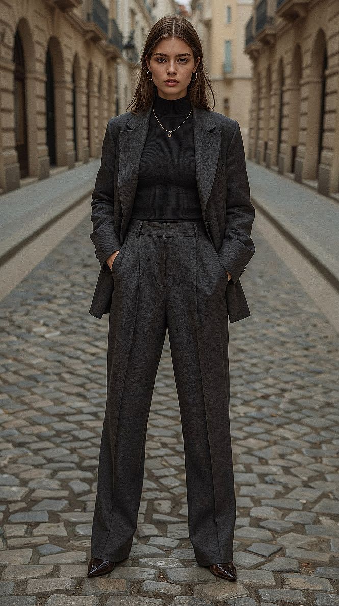 Effortless Chic: Sophisticated Muted Gray Monochrome Outfit for 2025