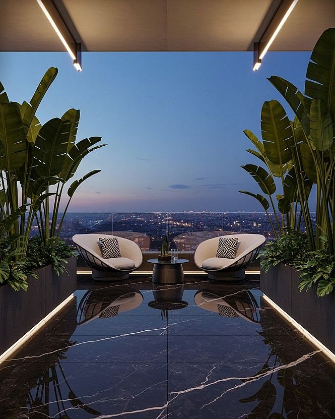 Luxury Terrace Penthouse: Modern Balcony Design Ideas