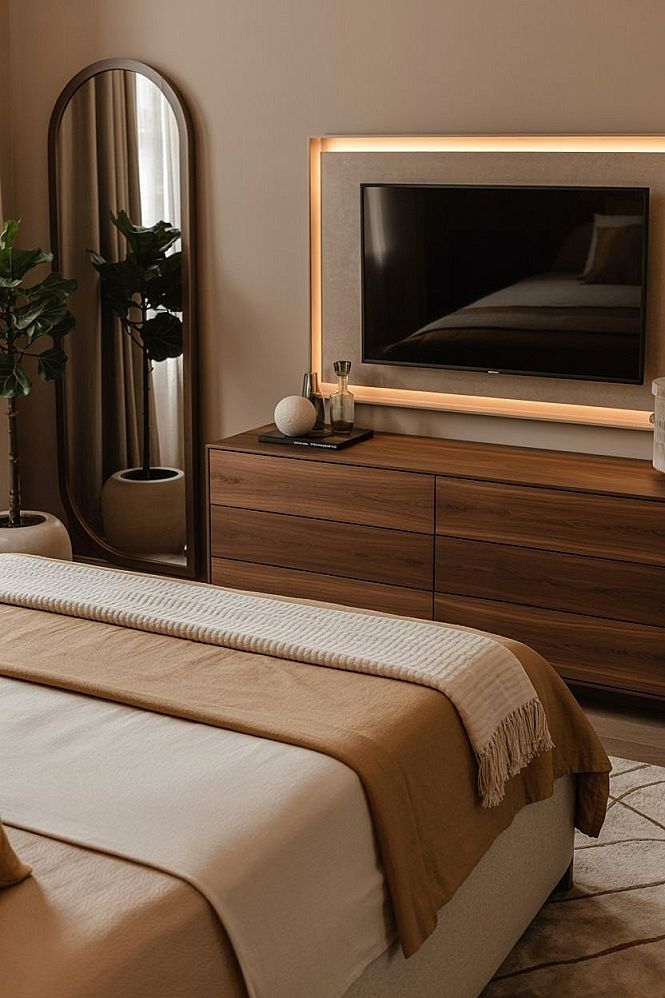 Cozy Brown Beige Bedroom: Modern Adult Sanctuary Ideas