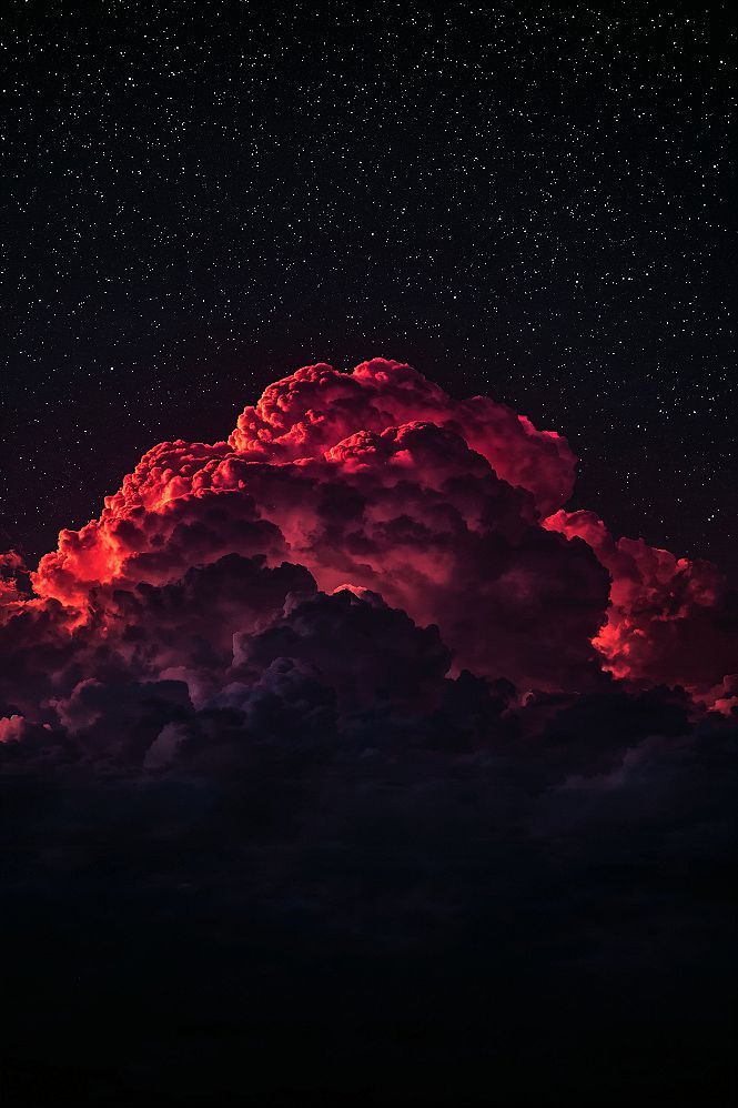 Epic 4K Aesthetic Wallpapers: Fiery Clouds & Starry Skies