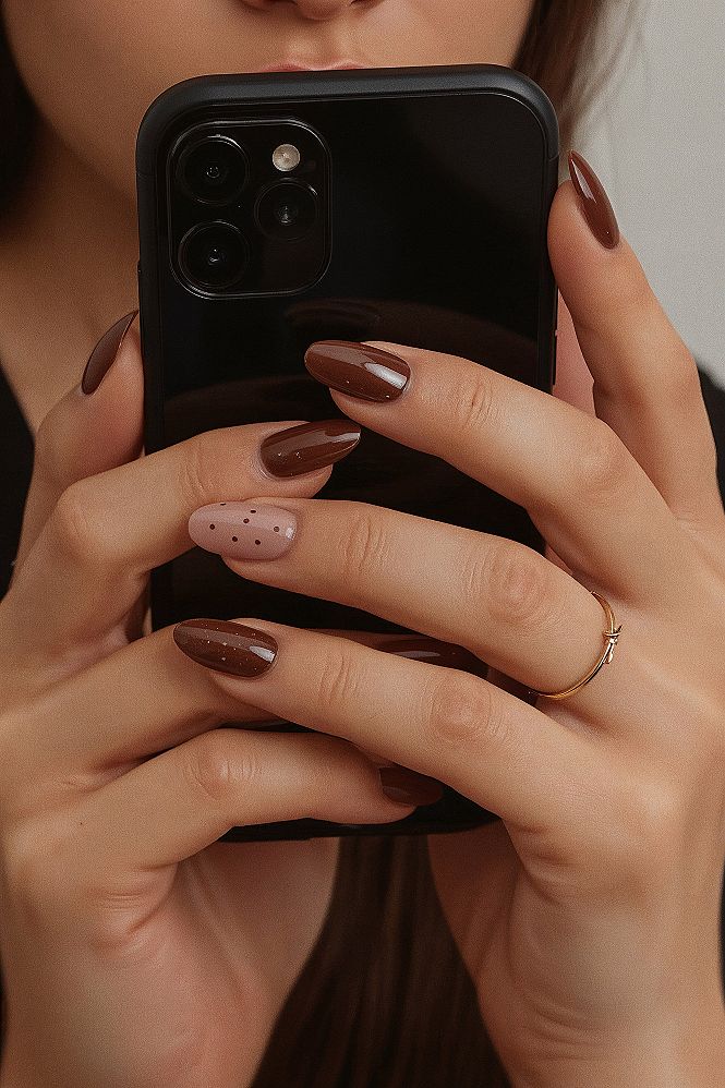 Power Polish Autumn Nail Designs: Short Almond Mani Trend
