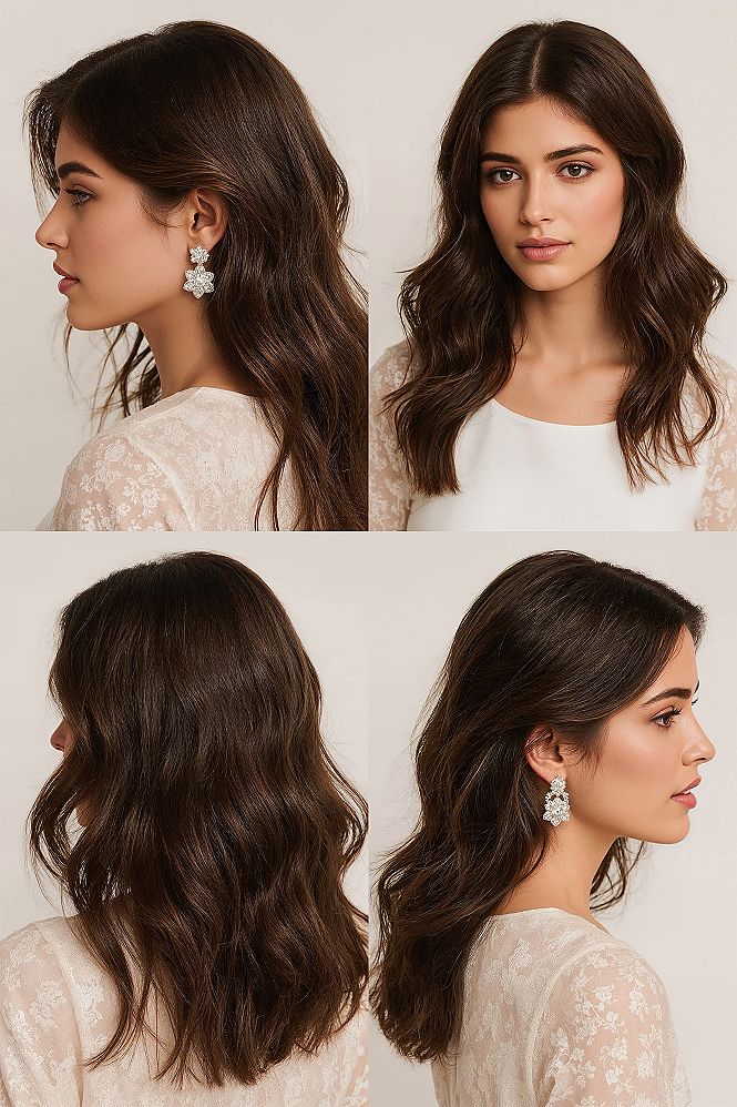 Elegant Half-Up Hollywood Waves: Bridal Hair Perfection