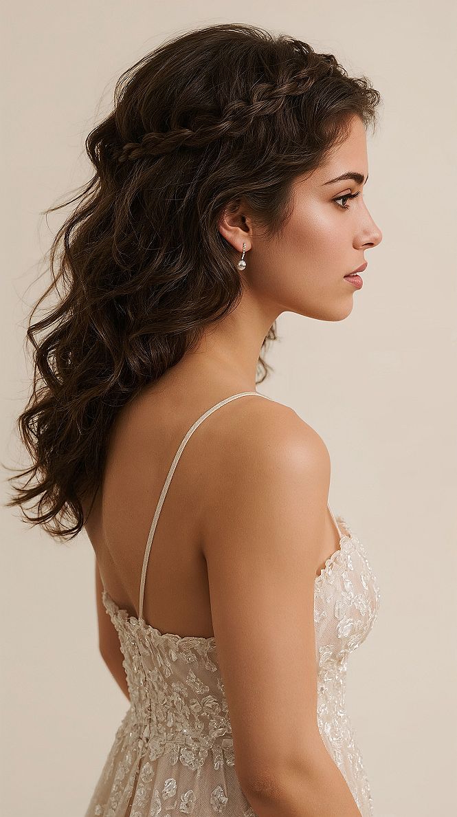 Elegant Braided Half Updo: Bridesmaid Hair Inspo for 2026