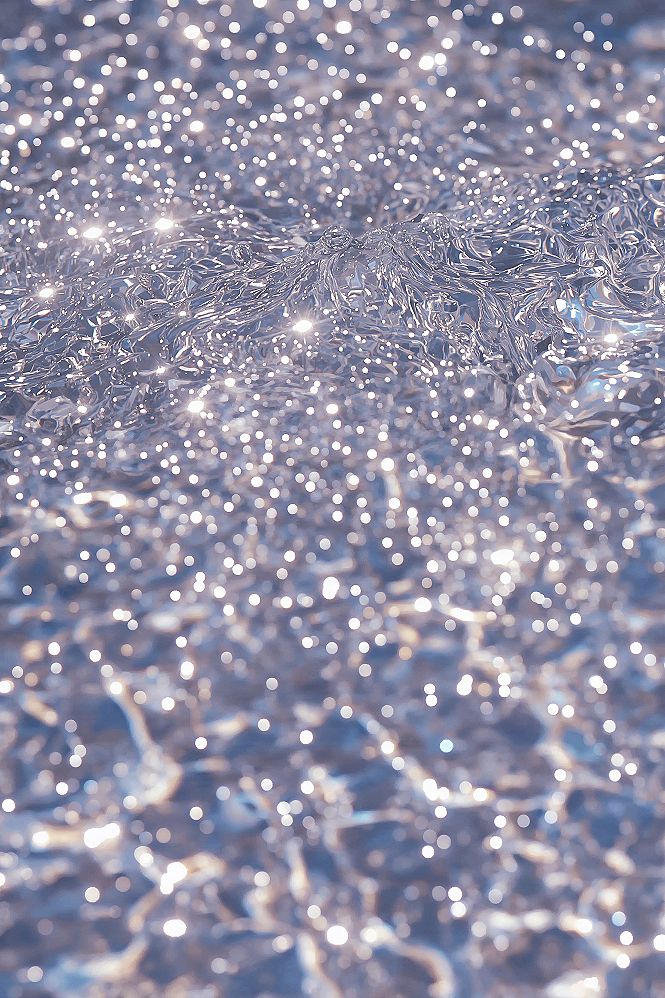 Iridescent Ocean Waves: Your Sparkly Summer iPhone Wallpaper