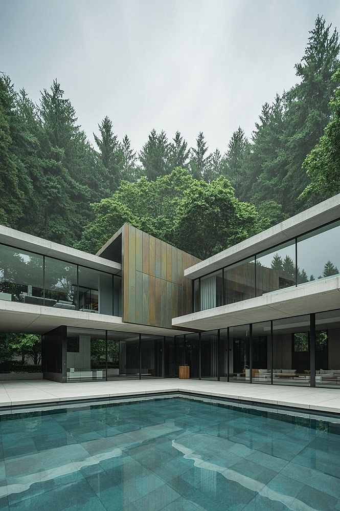 Cantilevered Dream: Futuristic Nature-Integrated Home Design
