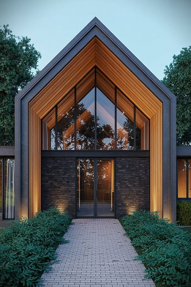 Mid-Century Modern House Exterior: Rustic Charm Meets Chic Design