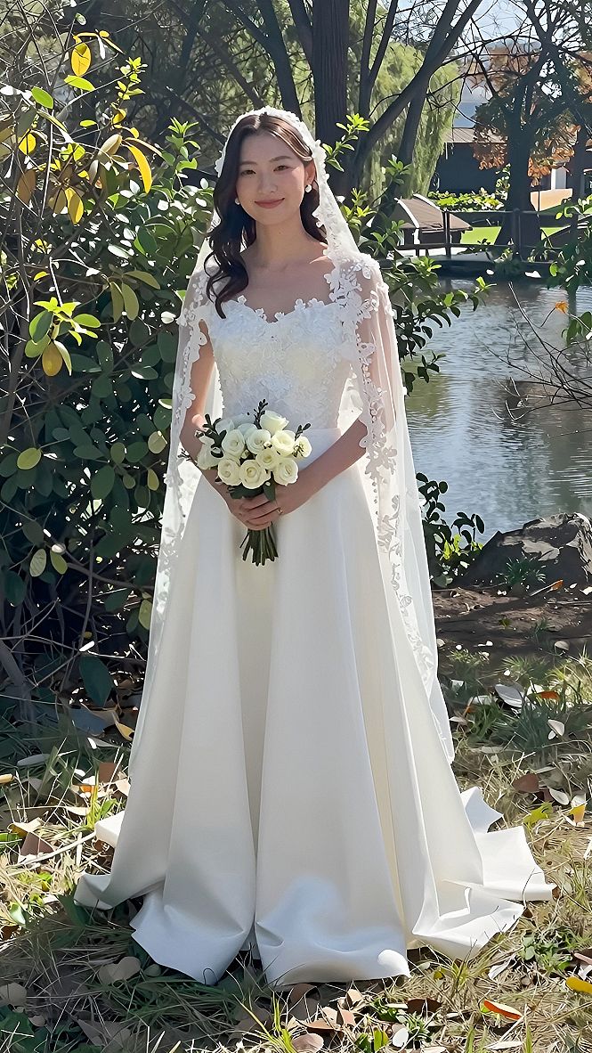 Choosing a Classic A-Line Gown with Delicate Lace Accents