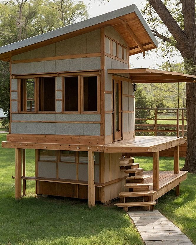 Modern Angles on an Elevated Rustic Retreat