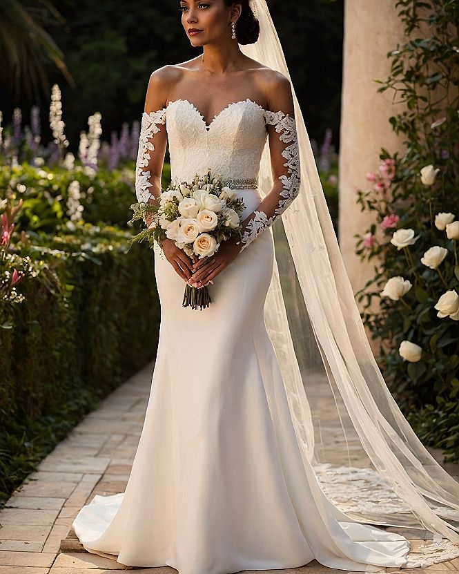 Styling an Off the Shoulder Wedding Dress for 2024