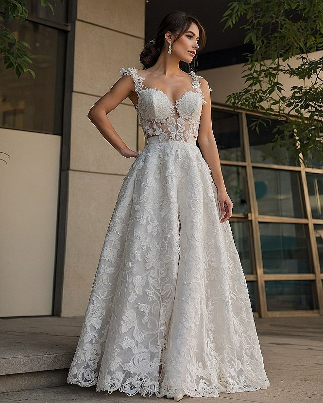 Choosing a Structured Corset Bodice Floral Gown