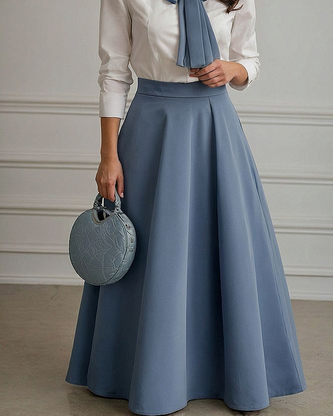 Pairing Long Satin Frocks with Structured Tops