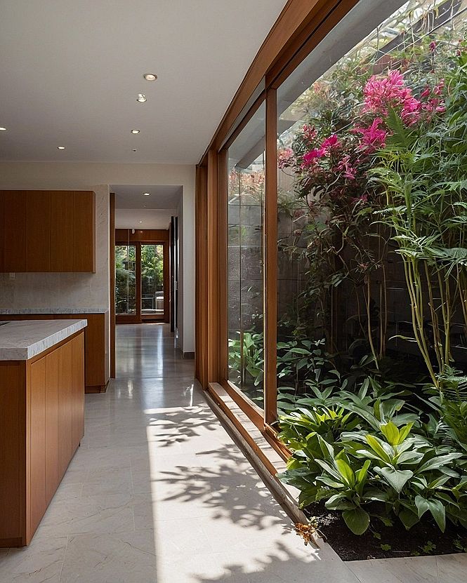 Integrating Indoor Gardens and Open Hallways