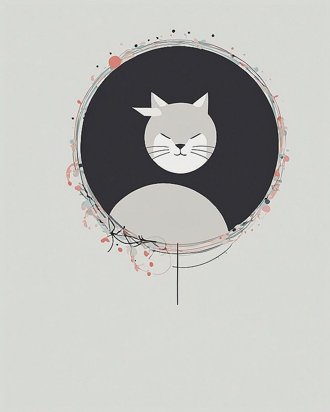 Choosing Minimalist Cat Illustrations For Friendly Social Icons