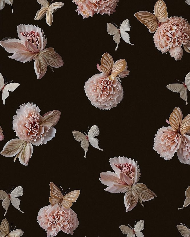 Delicate Butterfly And Soft Floral Fall Wallpapers