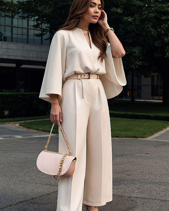 Styling A Monochromatic Cream Suit For The Office