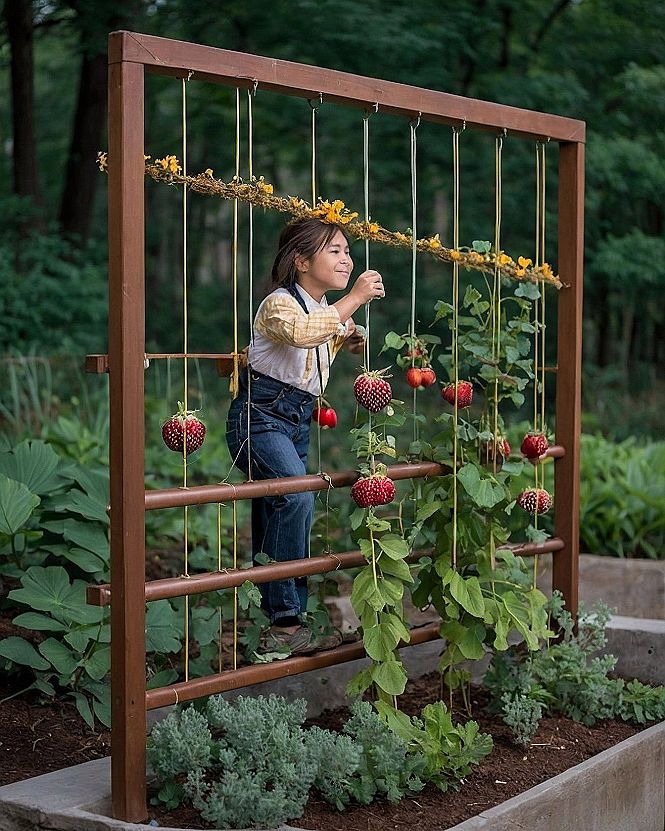 Adding Vertical Garden Structures Near Your Swing