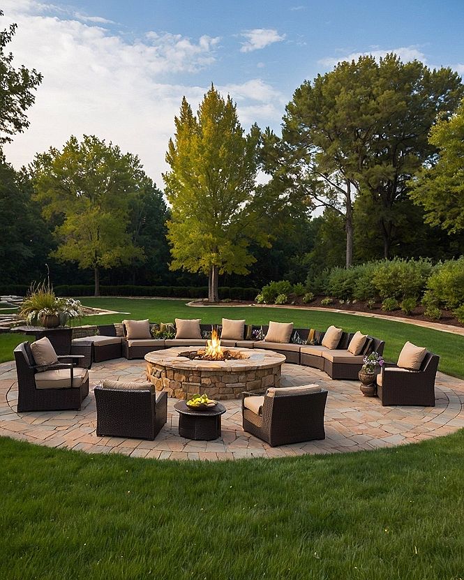 Designing a Large Scale Outdoor Fire Pit Lounge Area