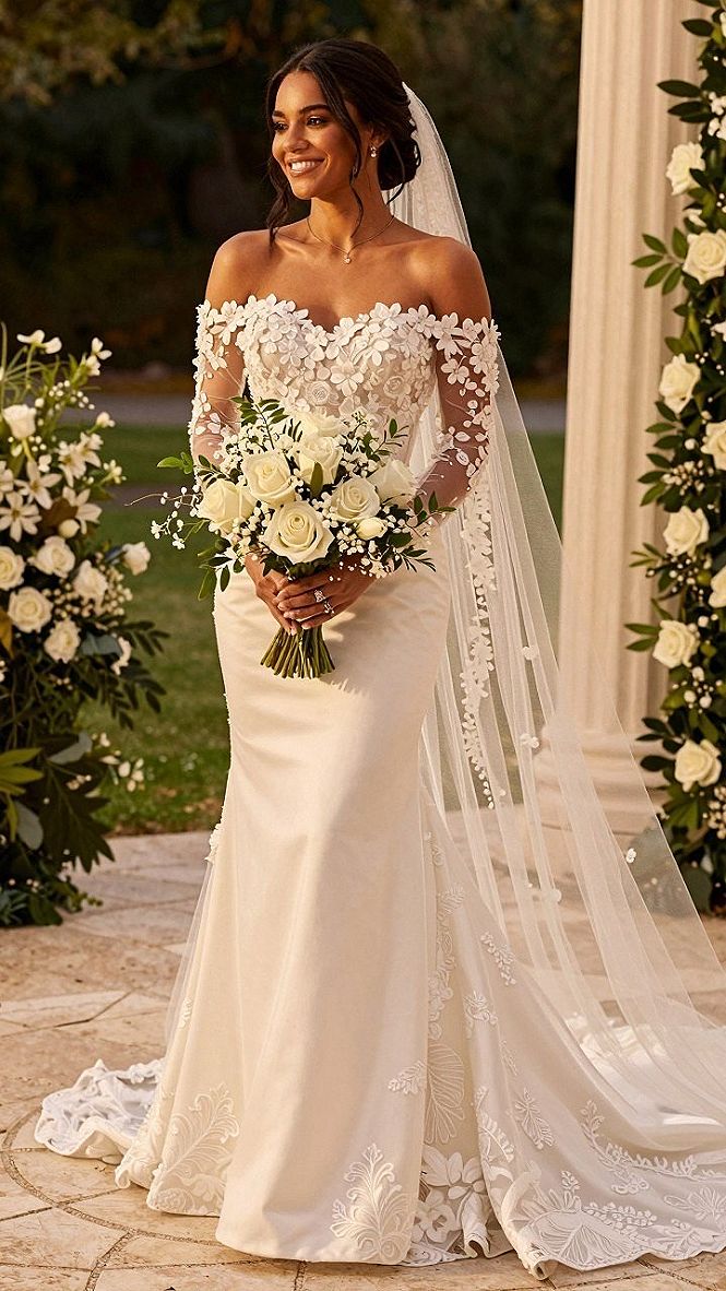 Why Off-the-Shoulder Wedding Gowns Work So Well