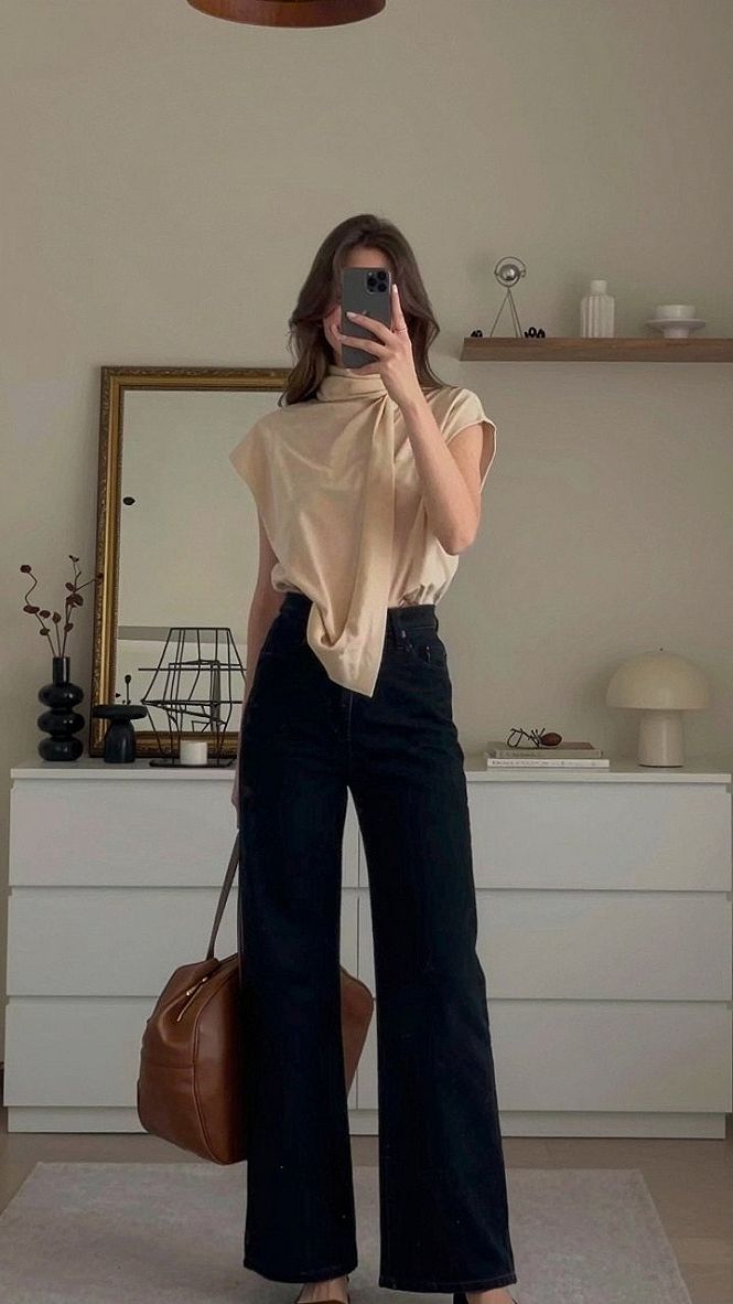 Pairing a Draped High Neck Top for Casual Celebrations
