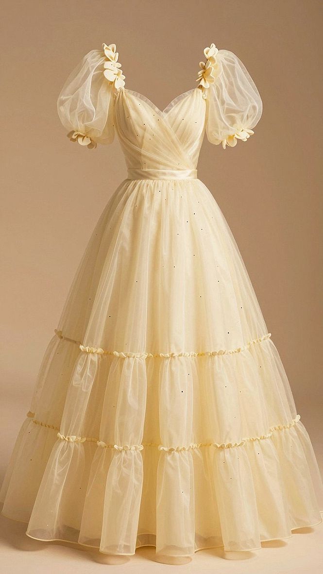 Why Puffed Sleeves Work on a Chiffon Dress