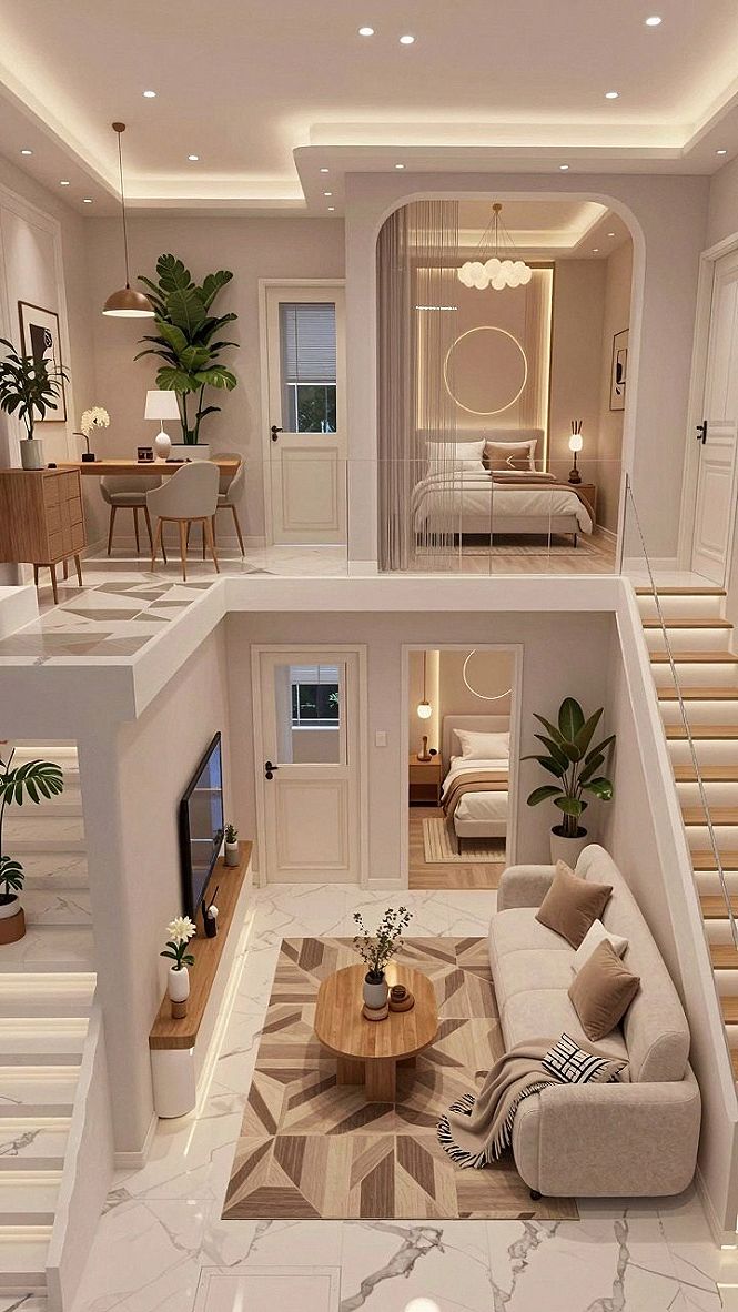 Designing Split Level Layouts with Indoor Greenery