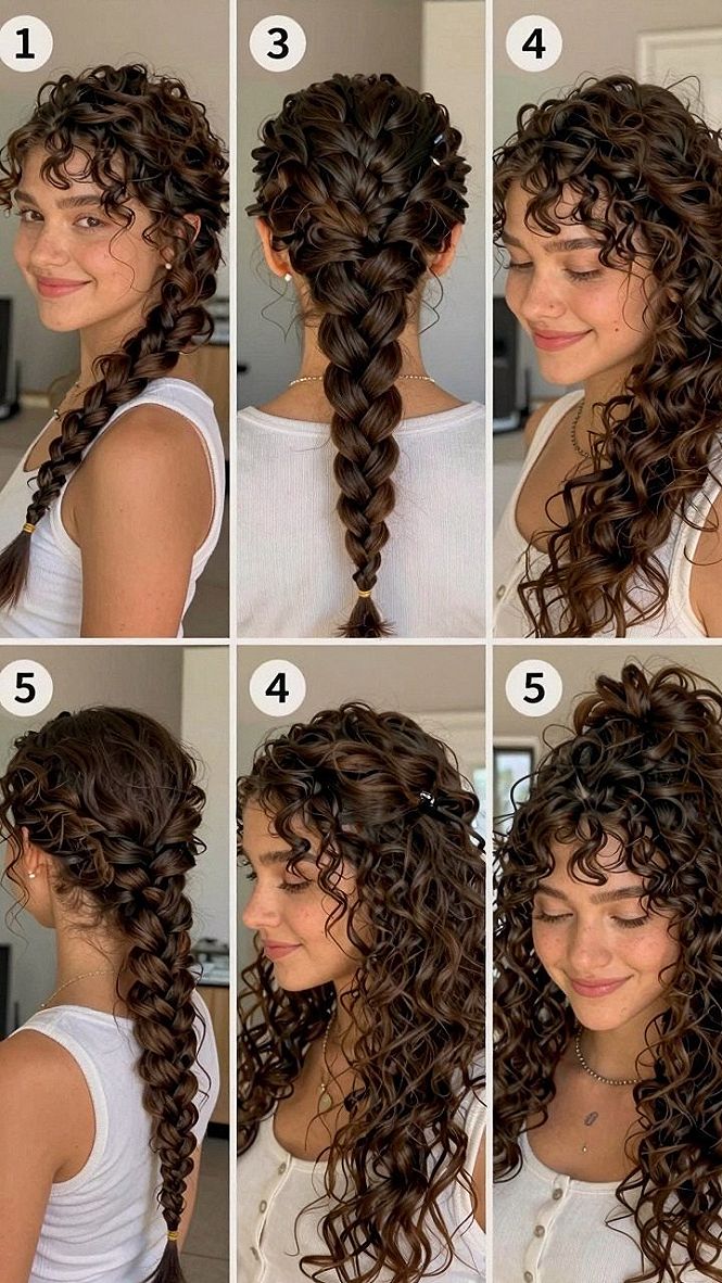Styling Long Layered Curls With Braids