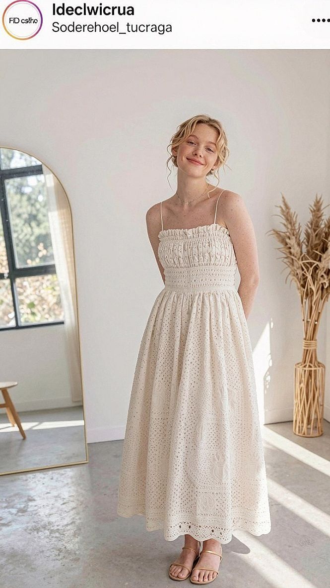 Choosing a Simple Spaghetti Strap Midi Dress for Casual Open Air Nuptials