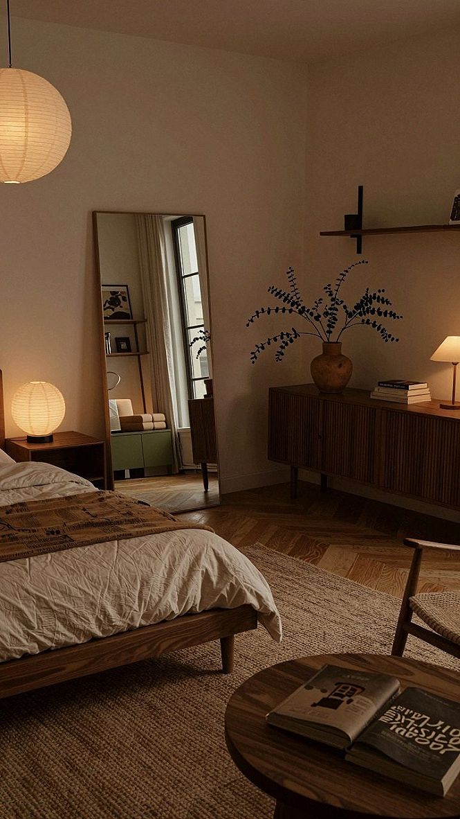 Layering Ambient Lighting and Natural Wood Finishes