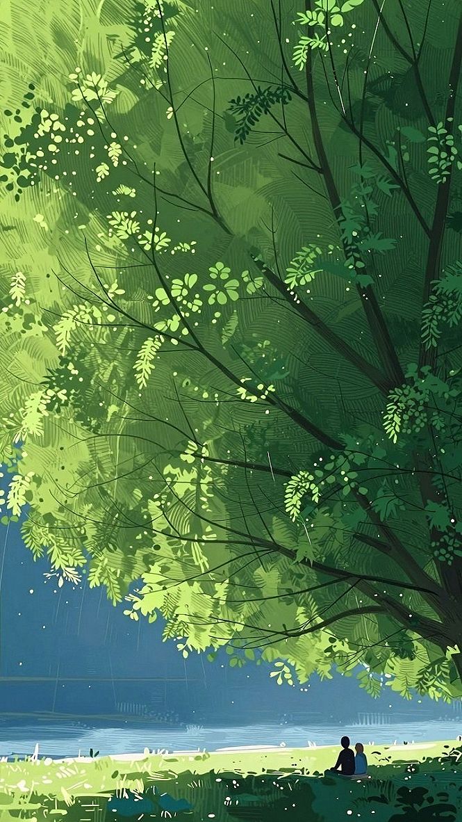 Finding Calm With Shaded Coastal Greenery Backgrounds