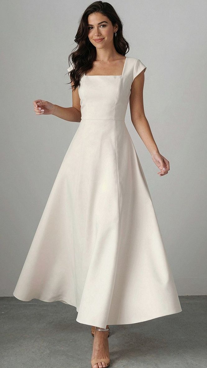 Styling Cap Sleeves on Mid-Length Bridal Gowns
