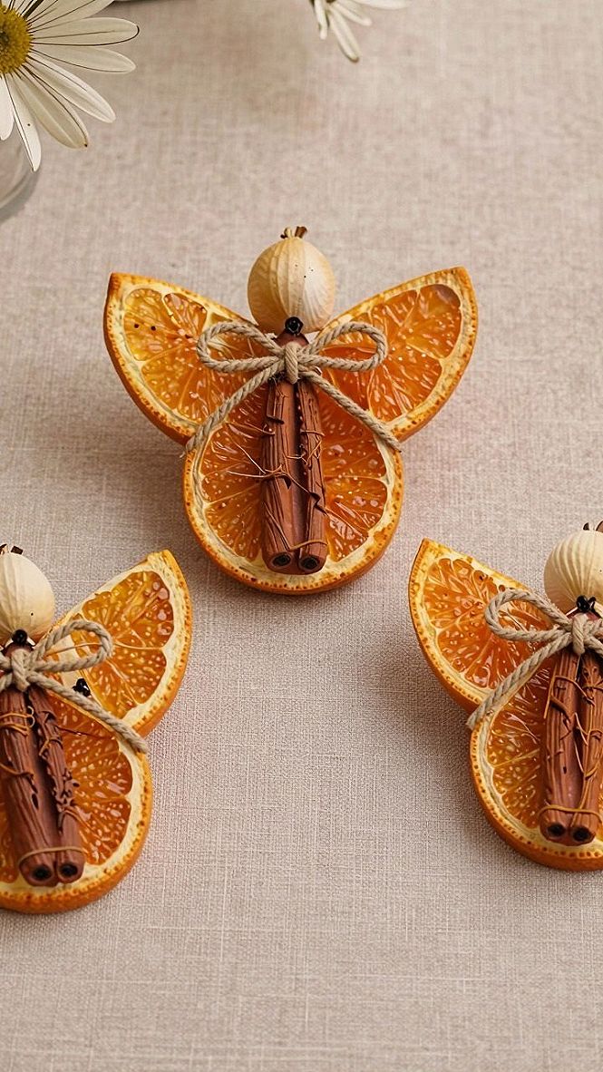 Crafting Citrus Angel Ornaments for Autumn