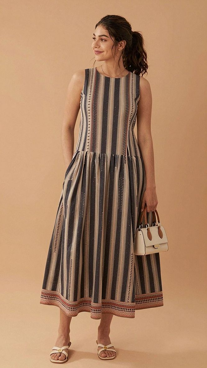 Choosing Vertical Striped Long Dresses for Casual Outfits