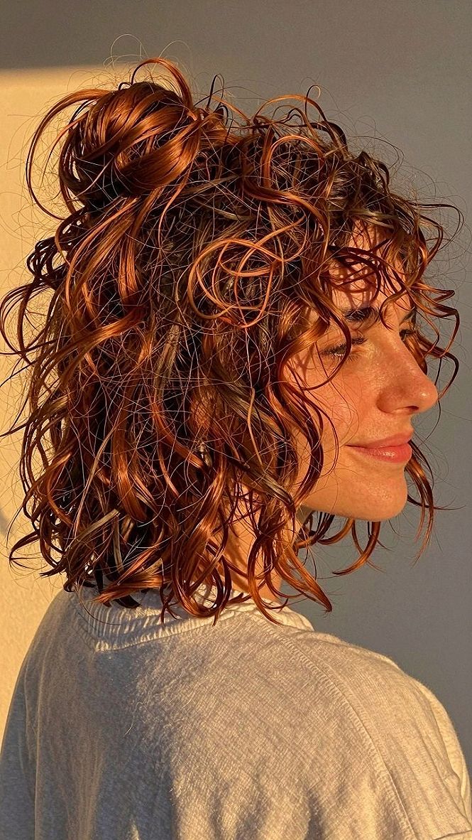 Half Up Honey Brown French Bob Styles