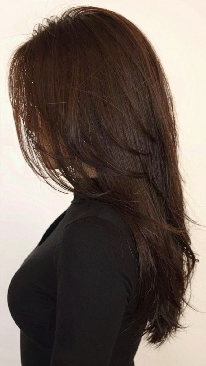 Why Glossy Dark Cherry Hair Layers Create Dimension