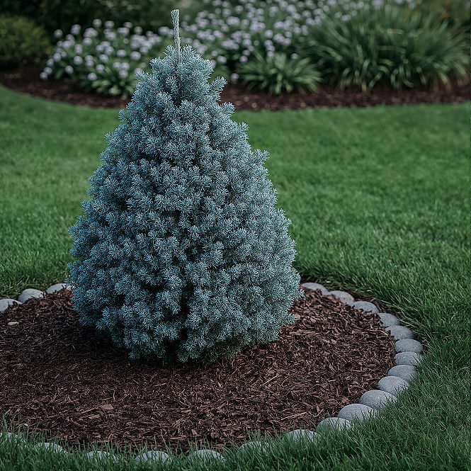 Compact Blue Spruce: Perfect Small Evergreen Tree for Garden Beds