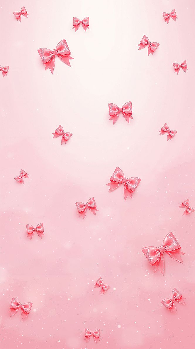 Charming Pink Bows: Stylish Aesthetic Wallpapers for Phones