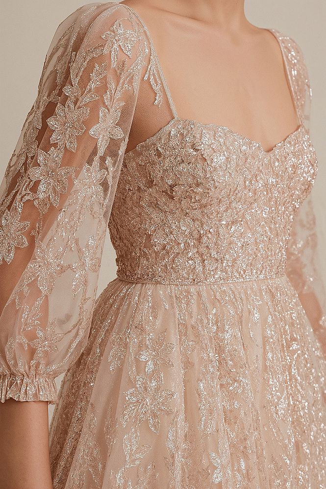 Timeless Long Sleeve Wedding Dresses with Whimsical Sparkle