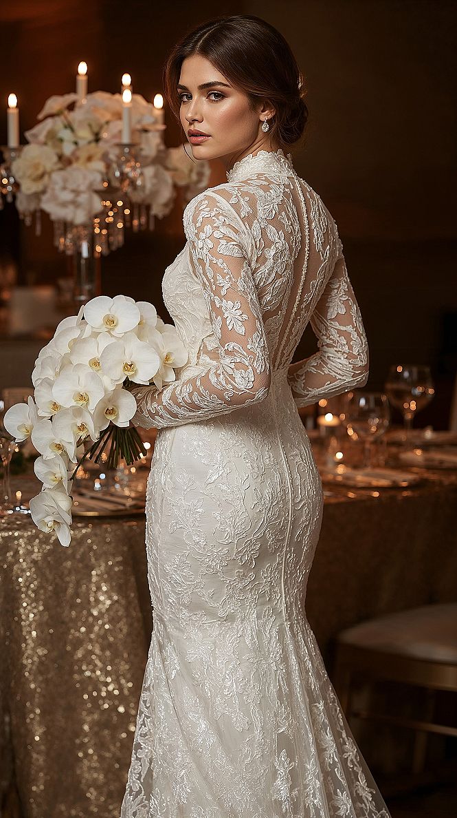 Regal Romance: Princess-Inspired Long Sleeve Wedding Dresses