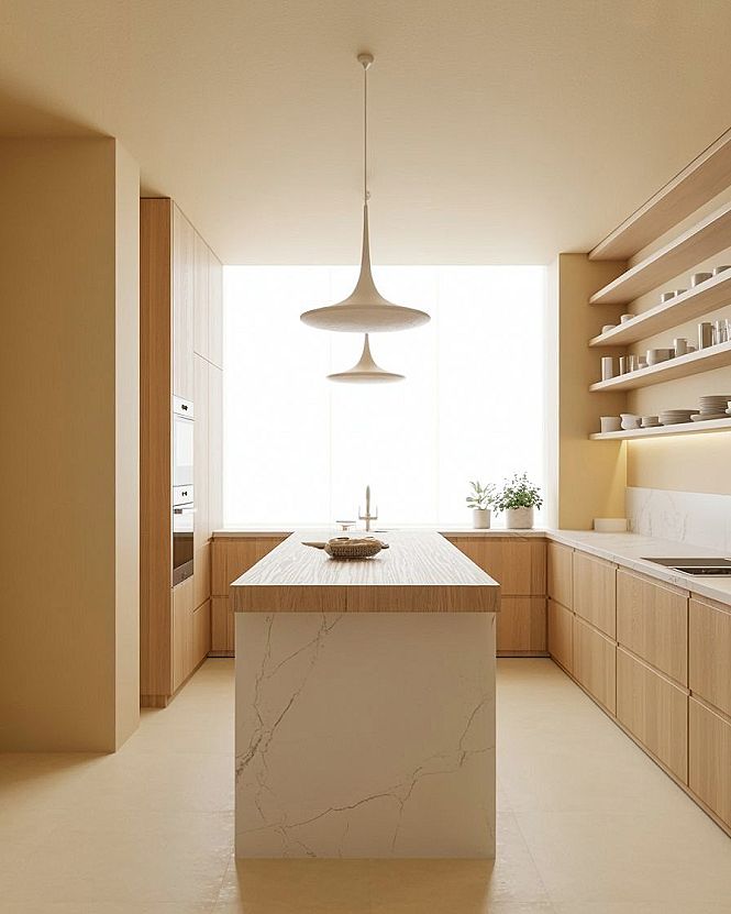Small Kitchen Island Design: Smart Japandi Style for Apartments