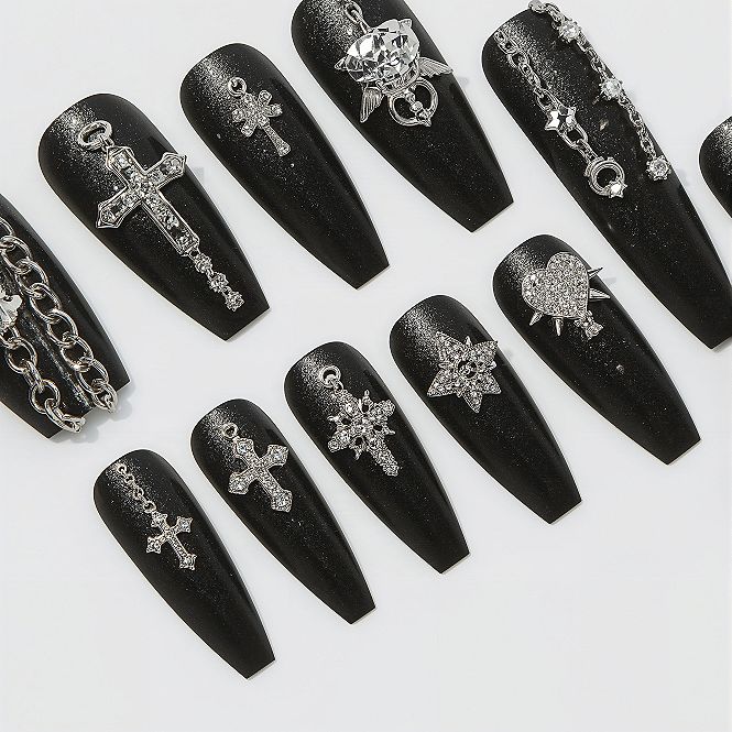 Top 7 Gothic Coffin Nails: Chains, Crosses & Edgy 3D Charms Unleashed
