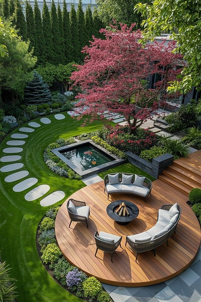 Dream Backyard Garden: Modern Landscape Design & Patio Ideas