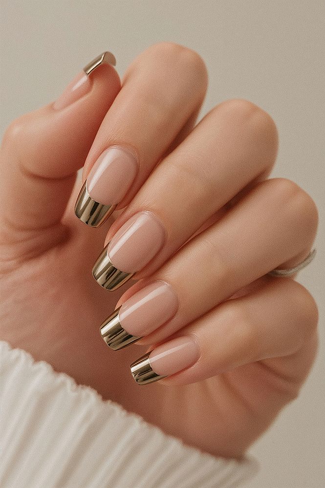 Luxe Gold French Tip Nails: A Guide to Elegant & Fancy Short Nail Designs