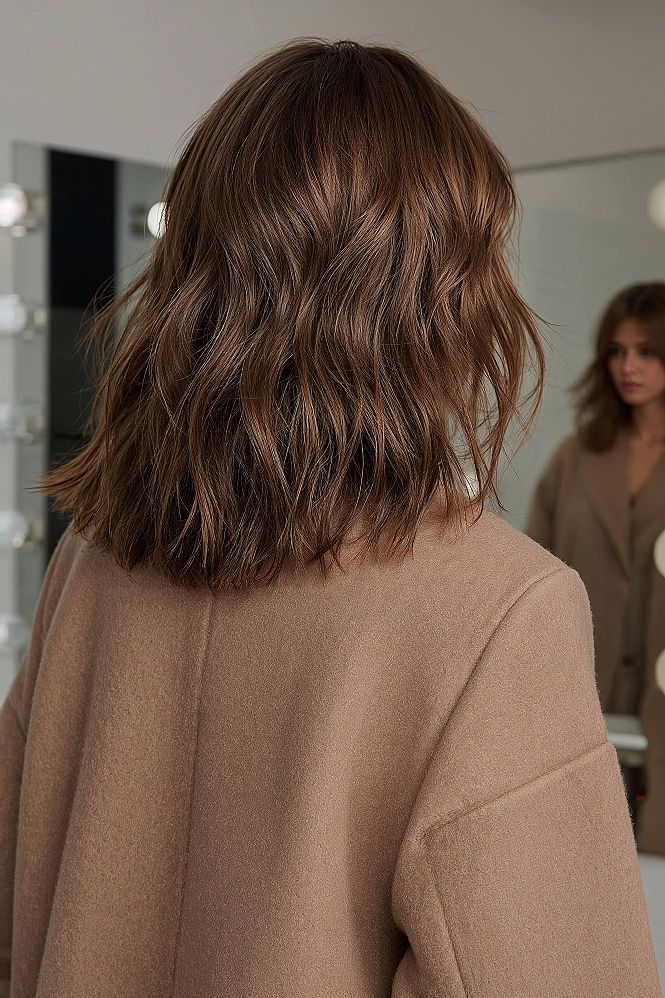 Voluminous Layered Haircuts for Medium Brown Hair: No Bangs Needed