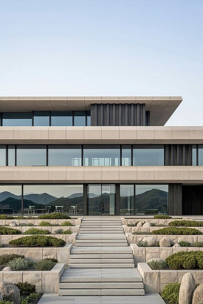 Aesthetic Korean House Exterior: Modern Garden Design for Stylish Homes