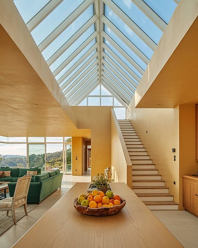 Light-Filled Dream Home Interiors: High Ceilings & Countryside Charm 2024