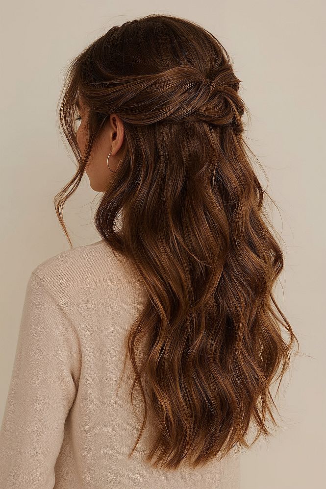 Gorgeous Half-Updo for Long Hair: Wedding Guest Style Goals
